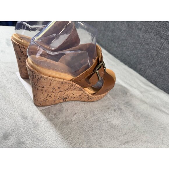 b.o.c. by Born Womens Brown Slide Sandals Wedge Heels Size 8M - Picture 8 of 16